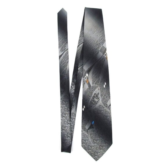 Vintage 70s Wembley Men's Wide Necktie Artistic Abstract USA Made 57x3.75" - Picture 2 of 12